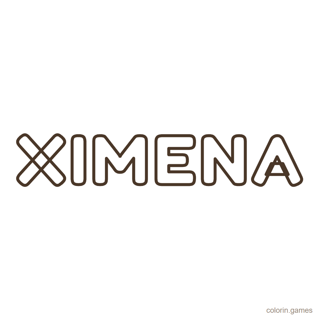 Nombre Ximena para colorear