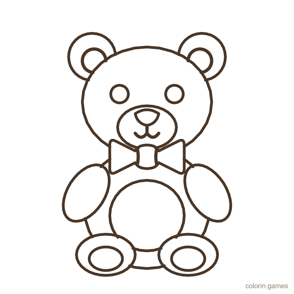 Dibujo de osito de peluche para colorear: Osito de Peluche