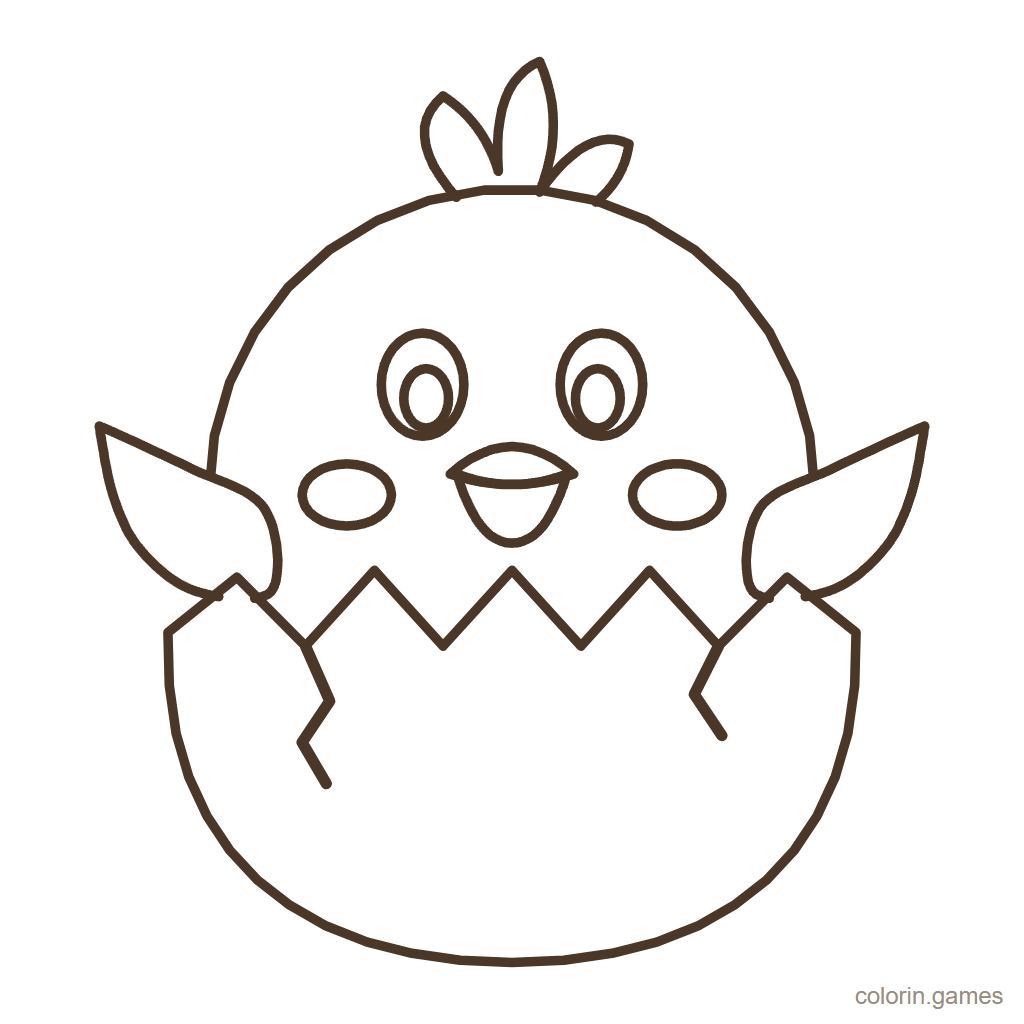 Dibujo de pollito para colorear: Pollito Pío