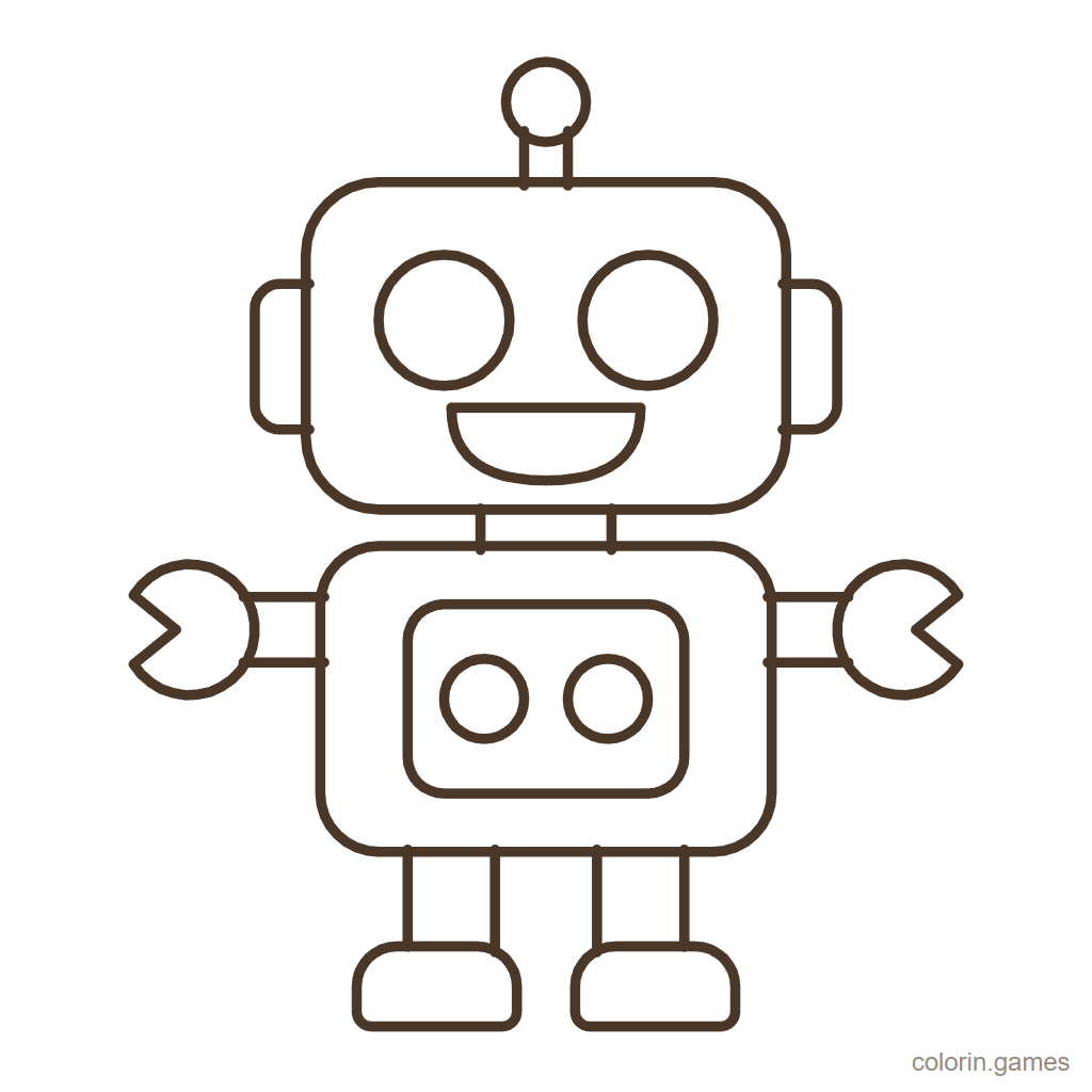 Dibujo de robot para colorear: Robot Inteligente