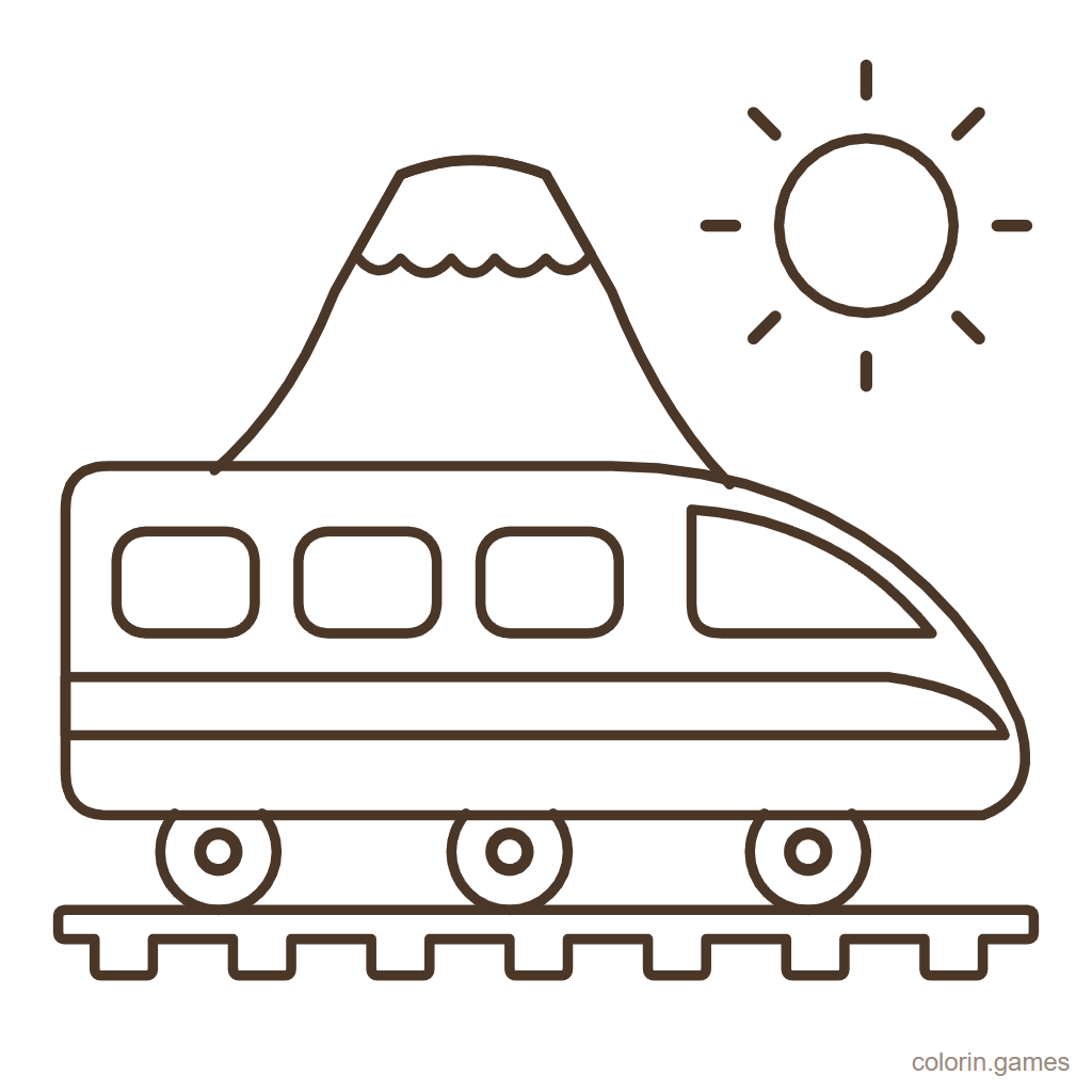 Dibujo de tren bala para colorear: Tren Bala