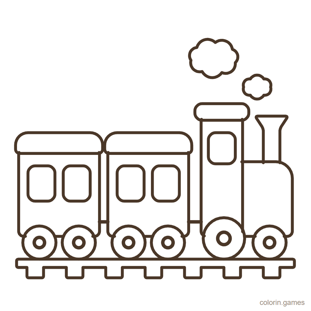 Dibujo de tren para colorear: Tren de Pasajeros