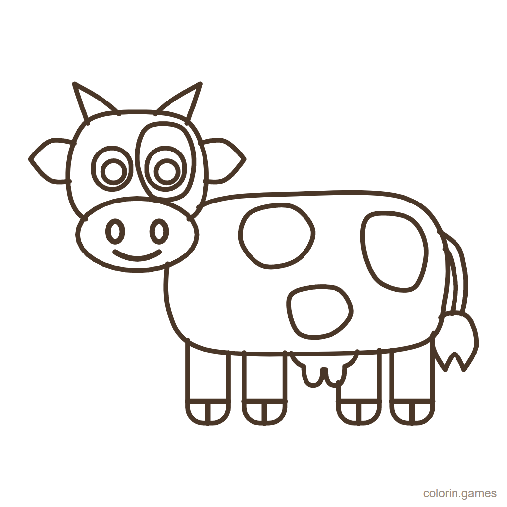 Dibujo de vaca para colorear: Vaca Lechera